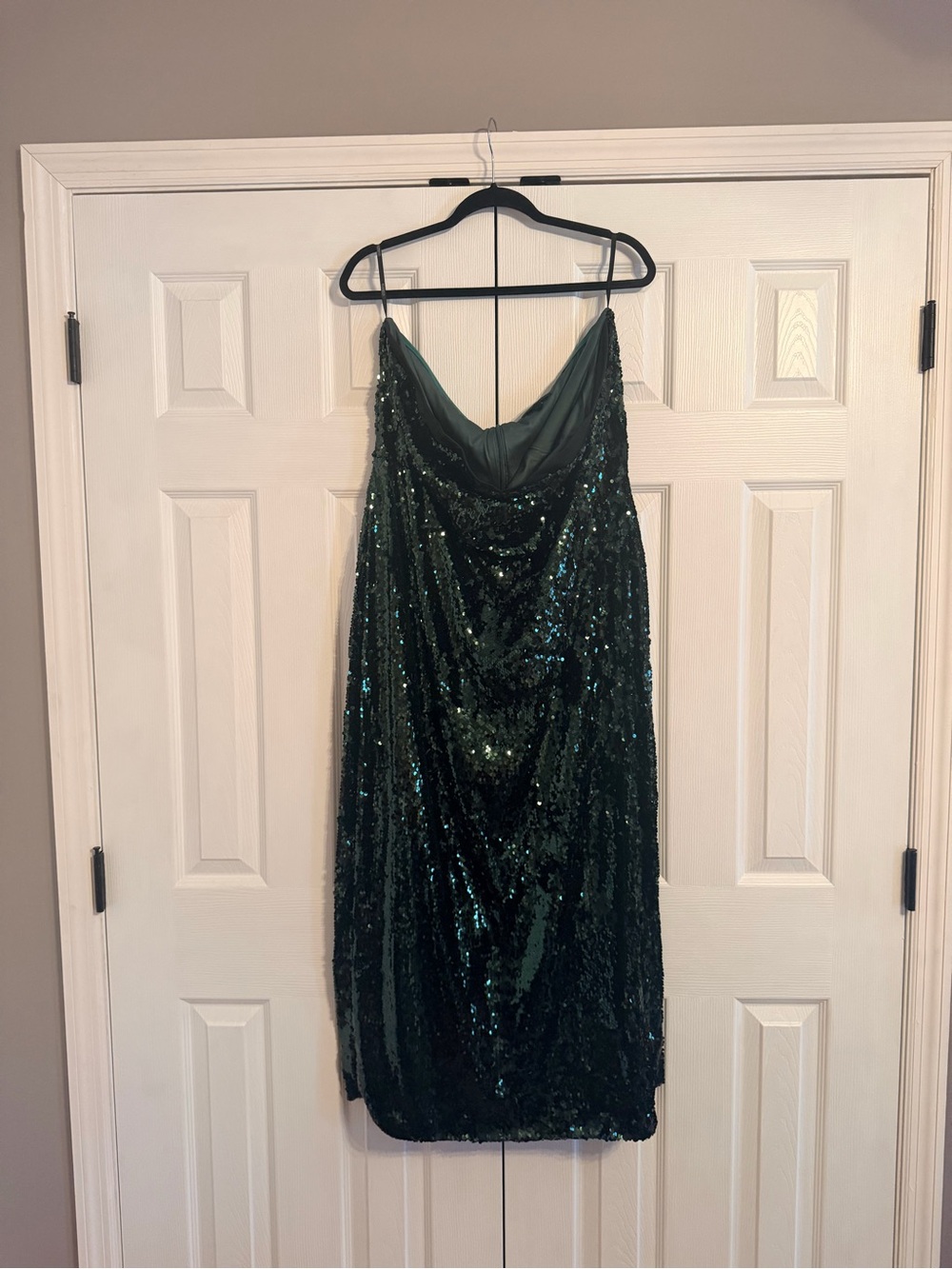 ELOQUII X Kate Spade Sequin Strapless Evening Dress - Emerald Green